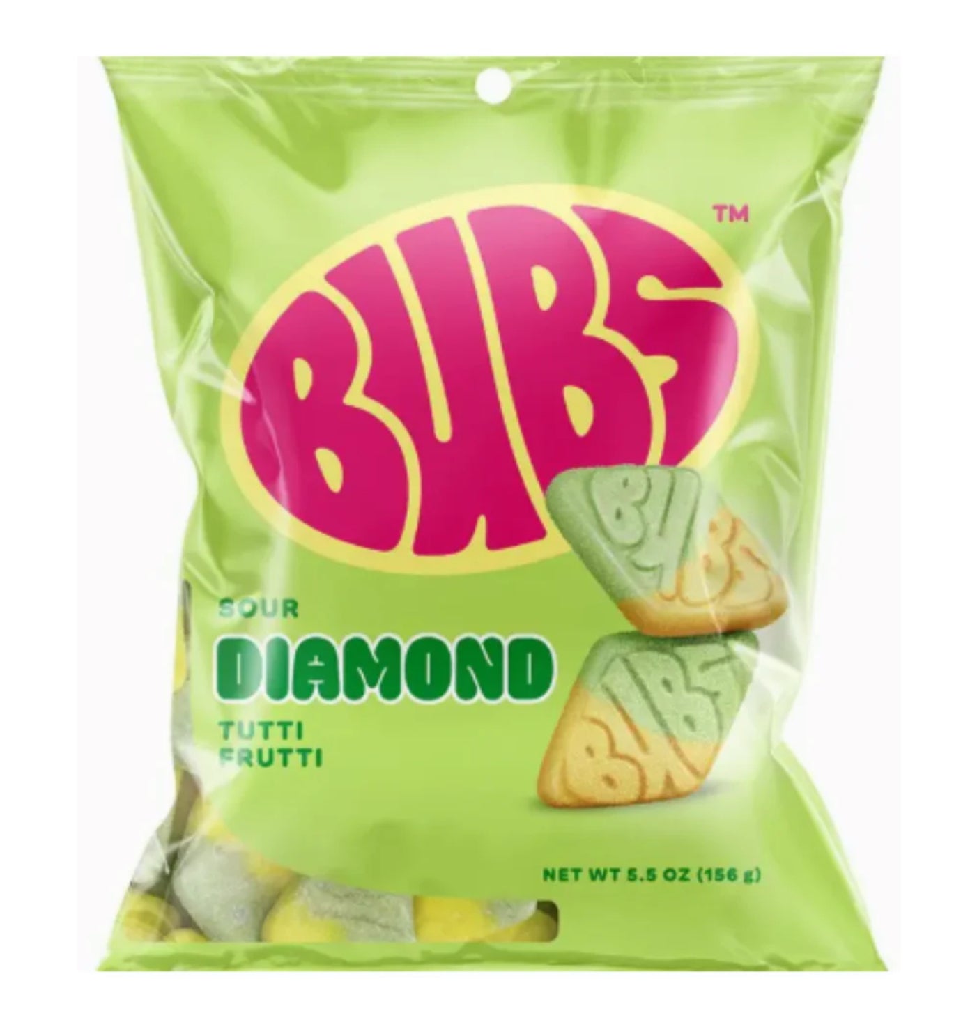 Bubs Sour Diamond Tutti Frutti Swedish Candy