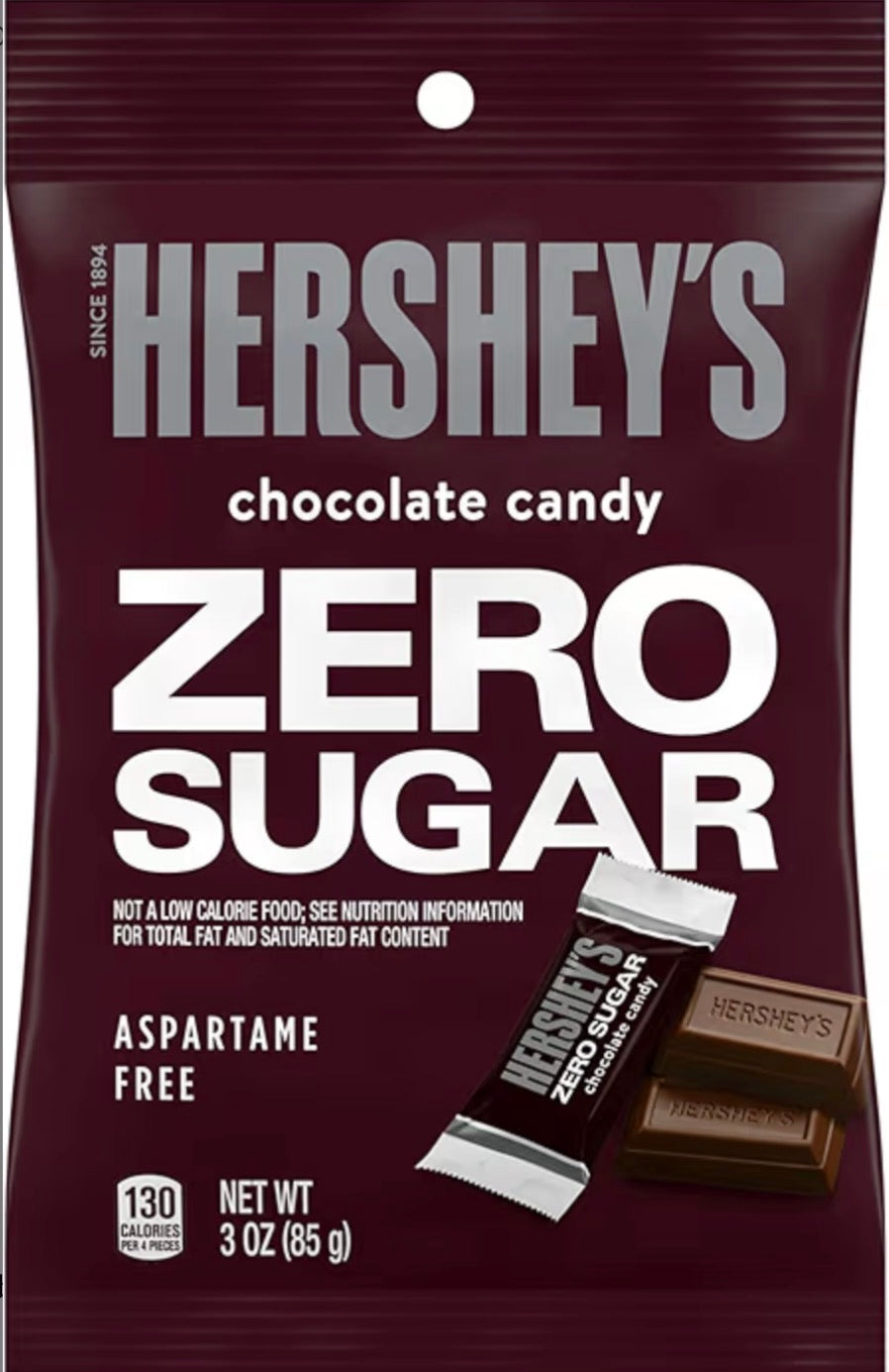 Hershey's Zero Sugar Chocolate Candy Bar