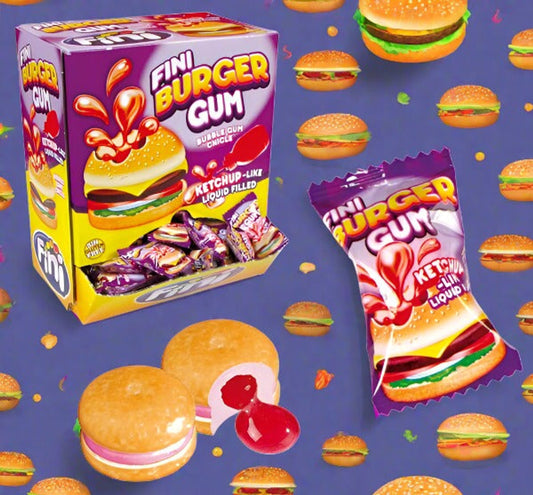 Fini Burger Gum liquid filled gum