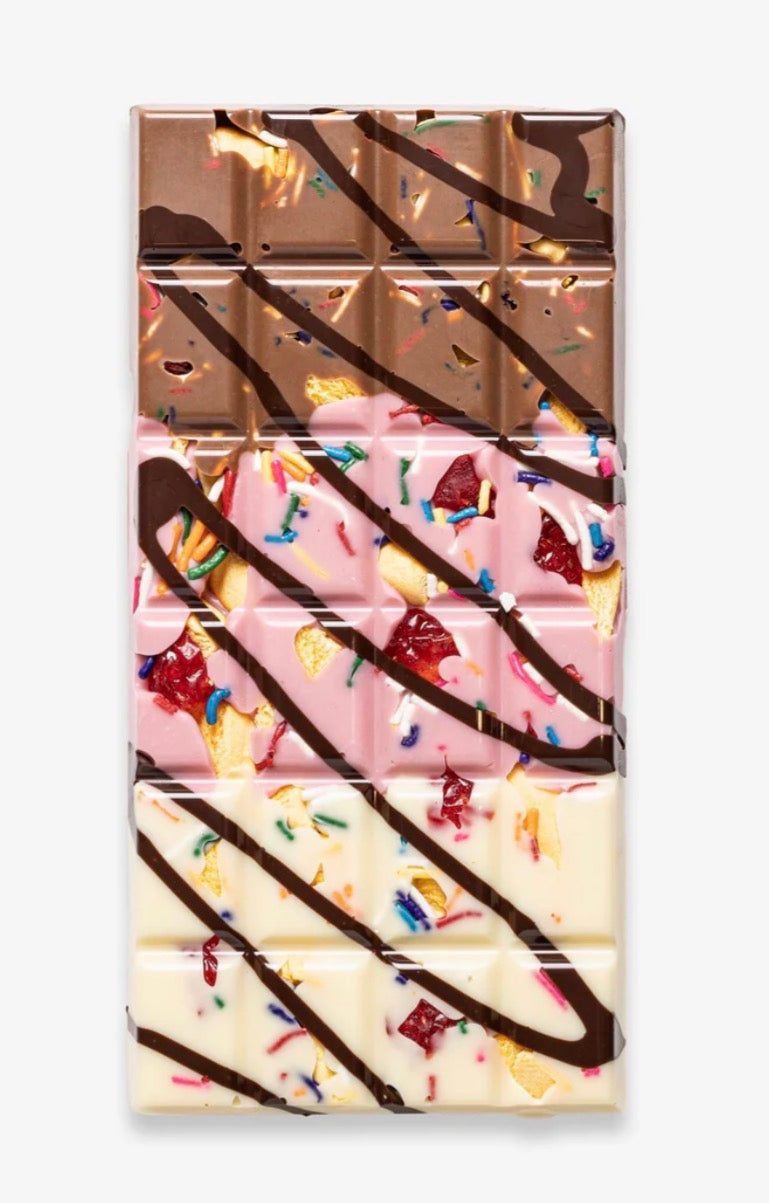 Banana Split Neapolitan Chocolate Bar by Provocative Sweets